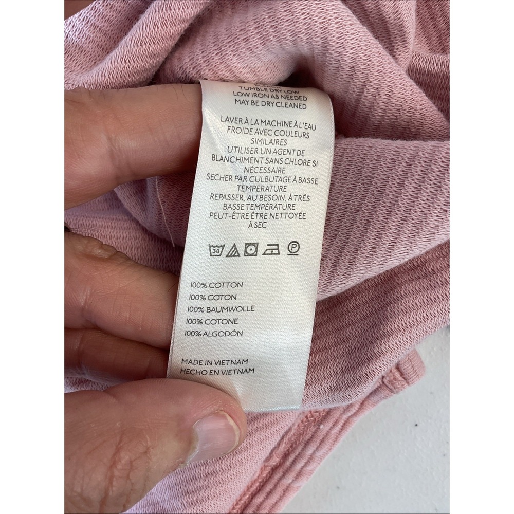 We The Free Sweatshirt Size S Pink Distressed ovrsize Rib Texture Loose Fit - Picture 7 of 12